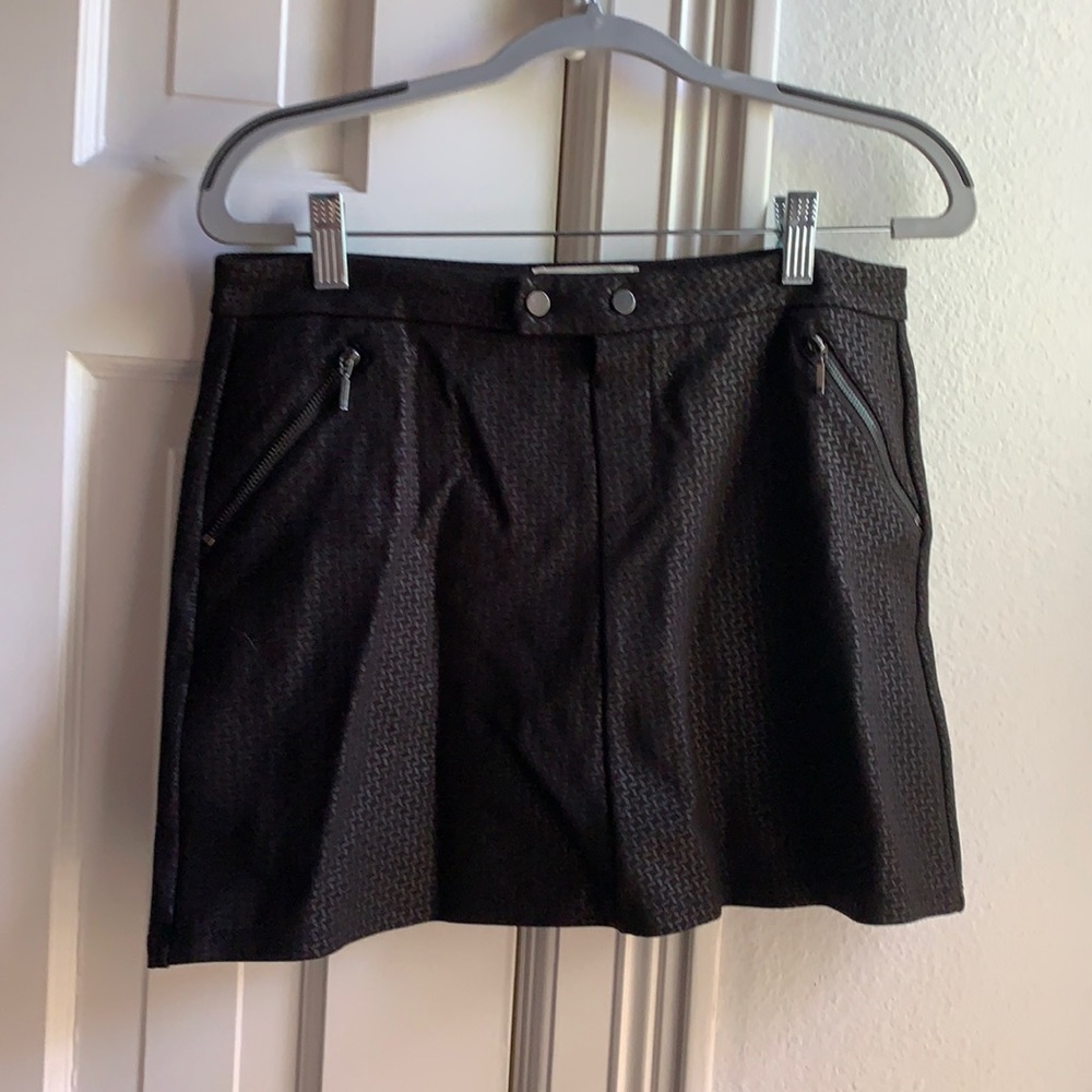 Black Mini Skirt with zipper detail